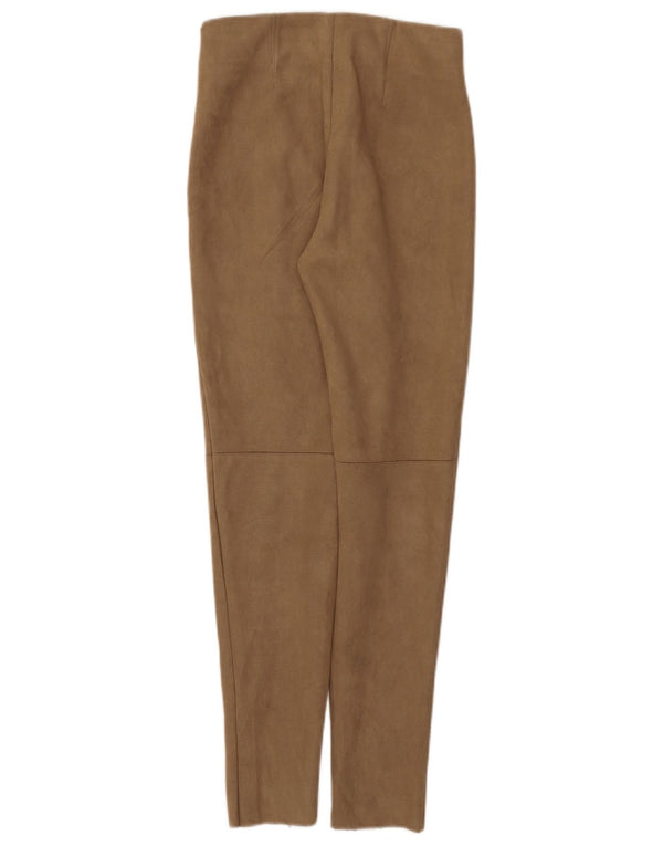 Zara Γυναικείο Skinny Casual Παντελόνι XS W24 L27 Καφέ Πολυεστέρας