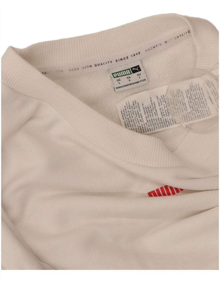 Γυναικεία φούτερ PUMA Crop Jumper UK 16 Large White Camouflage Cotton