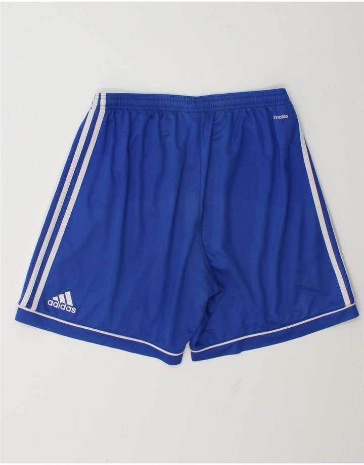 Ανδρικό αθλητικό σορτς Adidas Climalite από μεγάλο μπλε πολυεστέρα