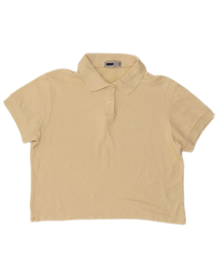 Γυναικείο πουκάμισο Crop Polo FILA IT 50 XL Κίτρινο