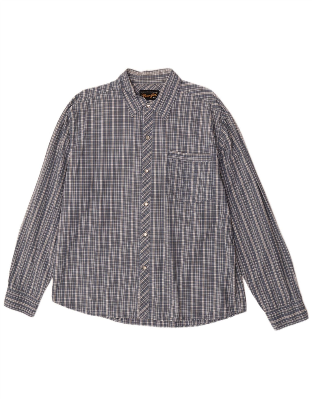 Ανδρικό πουκάμισο Wrangler 2XL Blue Check Cotton