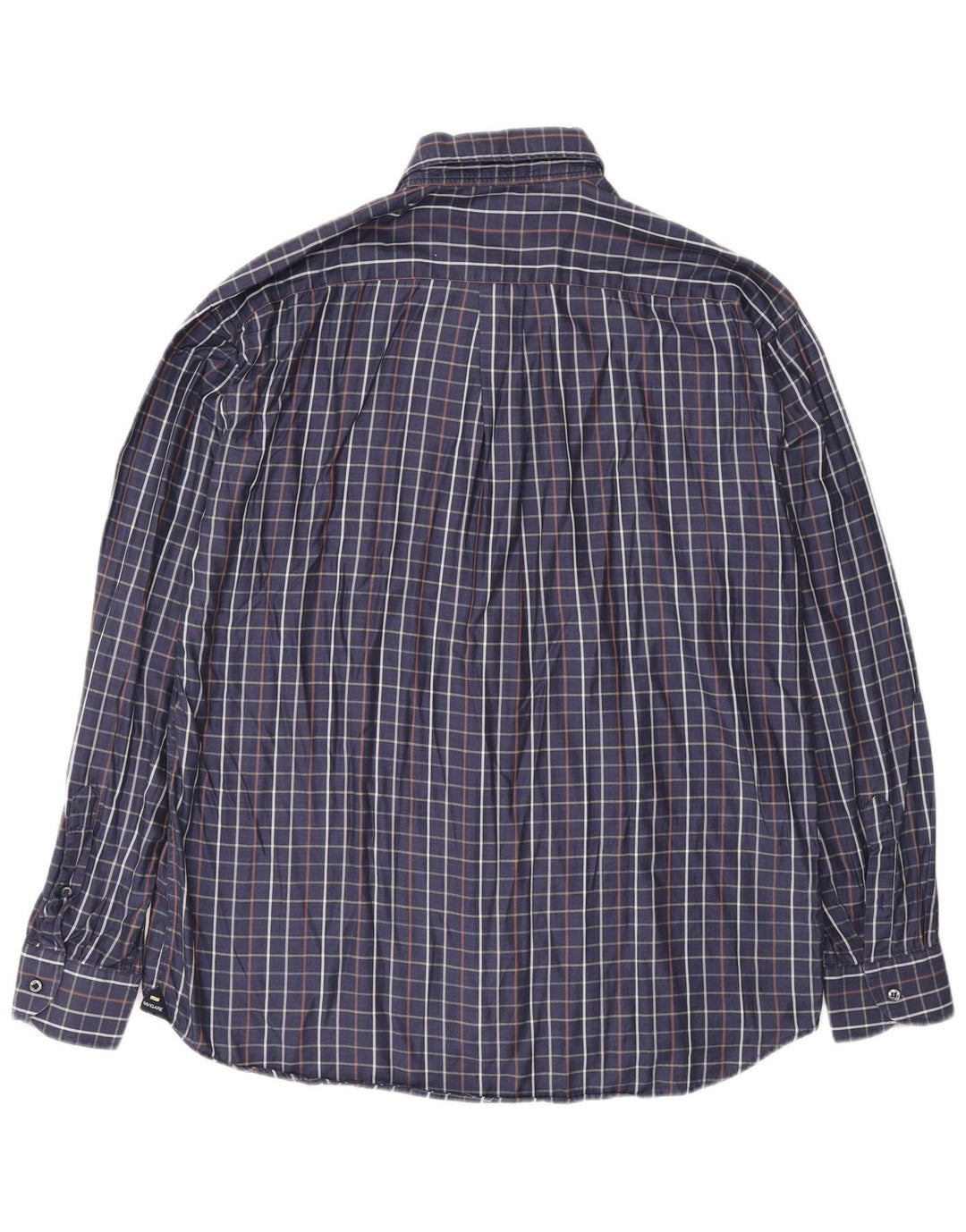 Ανδρικό πουκάμισο Navigare Large Navy Blue Check Cotton