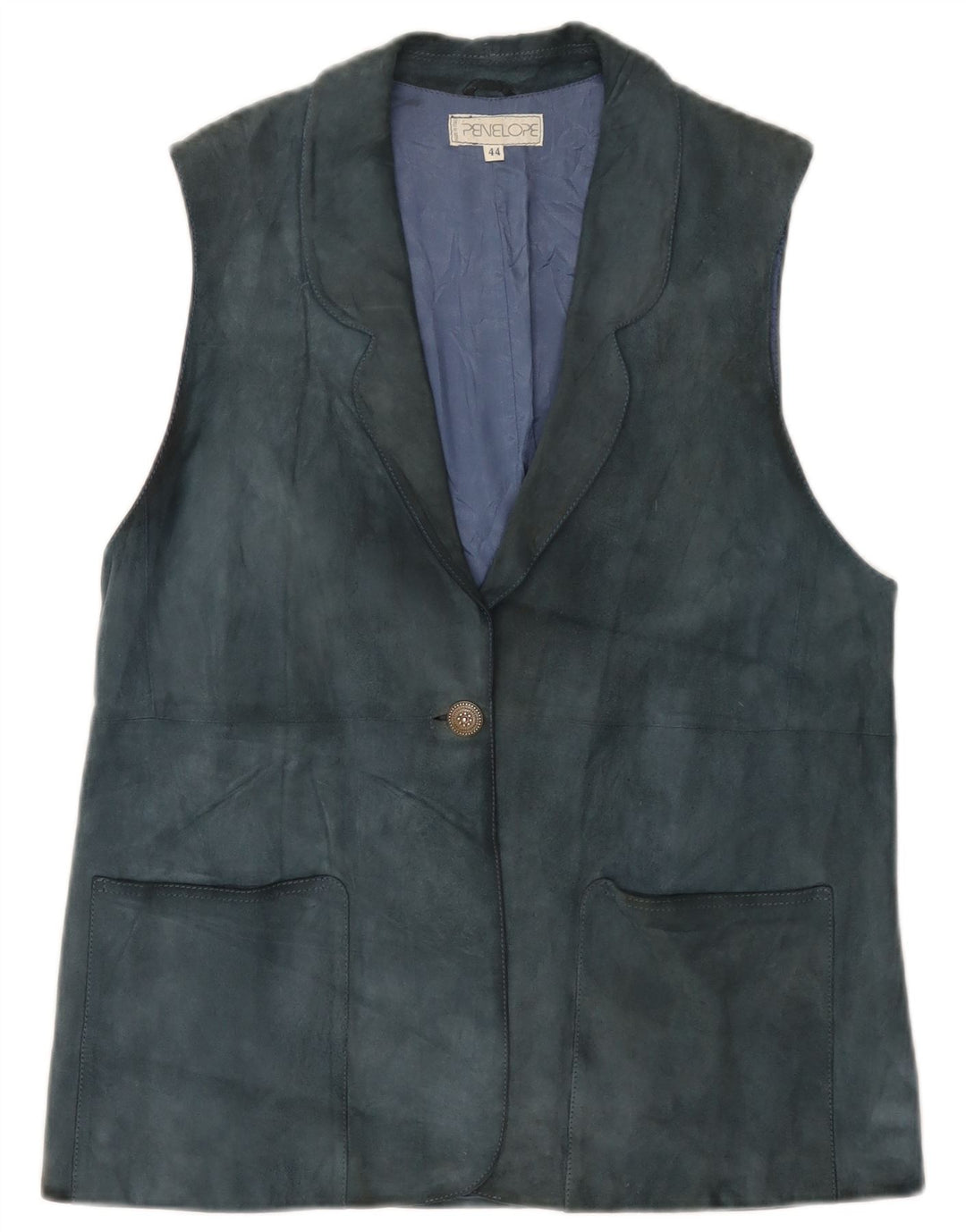PENELOPE Γυναικείο Suede Gilet IT 44 Medium Blue