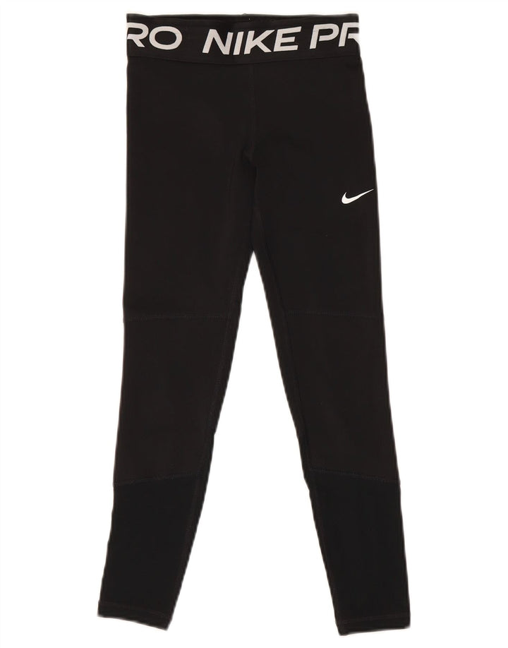 Γραφικό κολάν Nike Girls Dri Fit 9-10 ετών Μικρό μαύρο πολυεστέρα