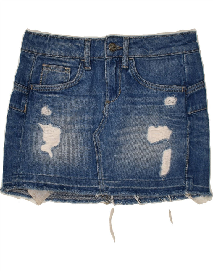 LIU JO Girls Distressed Denim Skirt 15-16 Years W28  Blue | Vintage Liu Jo | Thrift | Second-Hand Liu Jo | Used Clothing | Messina Hembry 