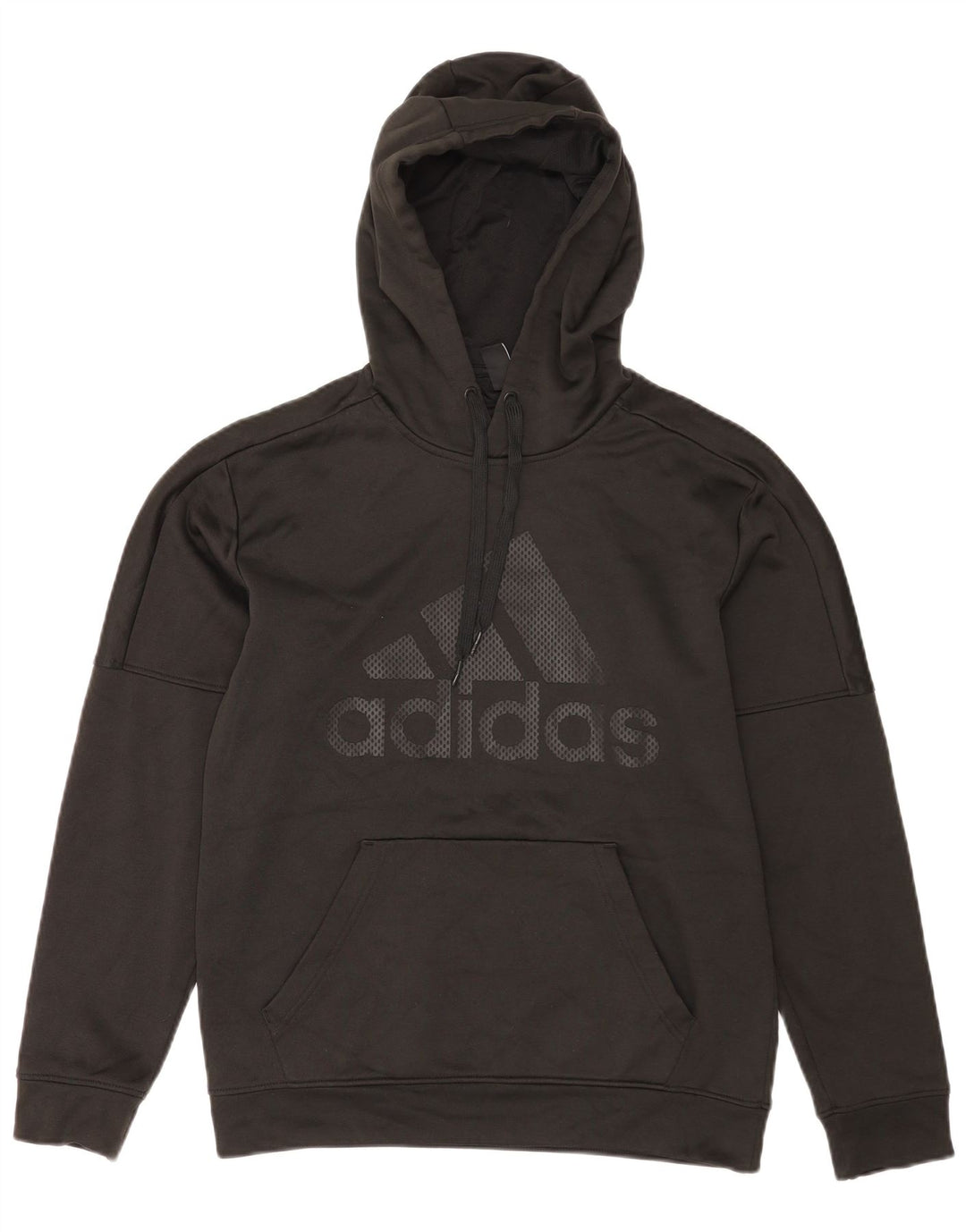 Ανδρικό γραφικό κουκούλα Adidas, μεσαίο μαύρο πολυεστέρας