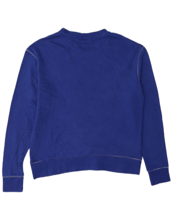Champion Γυναικεία γραφικά υπερμεγέθη φούτερ Jumper UK 10 Small Blue Cotton