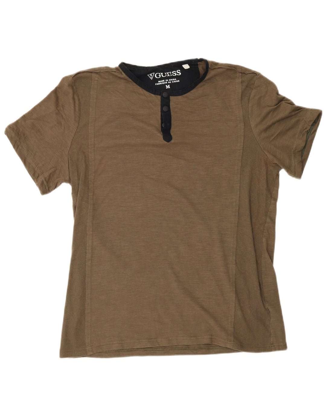 Ανδρικό T-Shirt Guess Top Medium Khaki Cotton