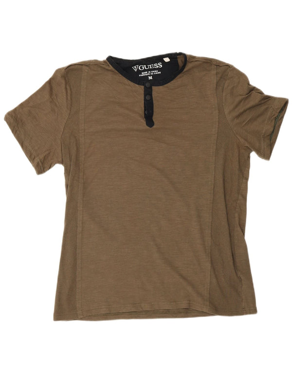 Ανδρικό T-Shirt Guess Top Medium Khaki Cotton