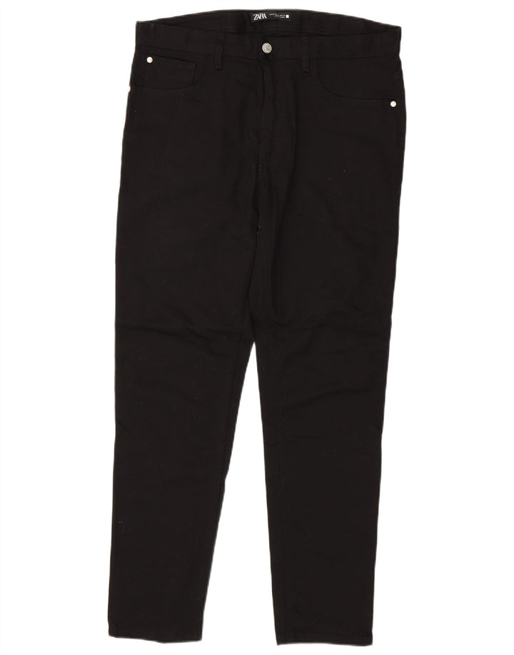 ZARA Mens Slim Jeans EU 42 Large W32 L30 Black Cotton