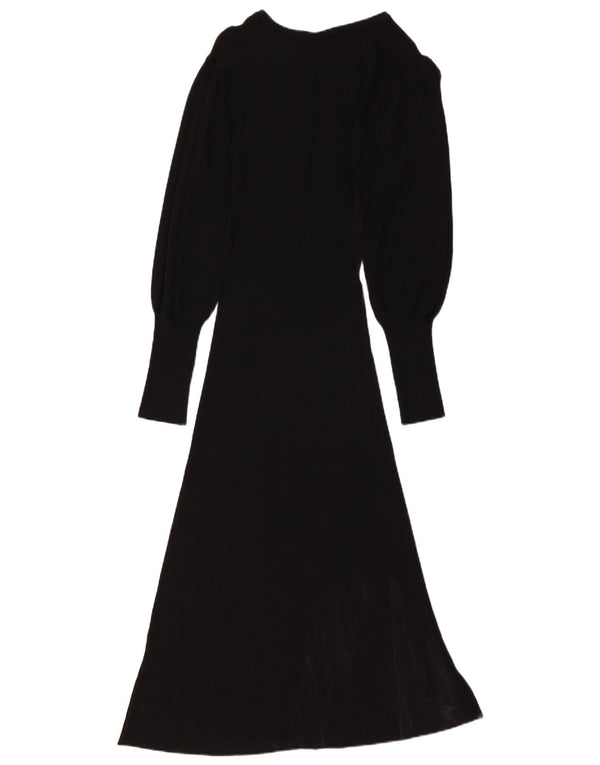 ZARA Γυναικείο Jumper Φόρεμα UK 6 Small Black Viscose