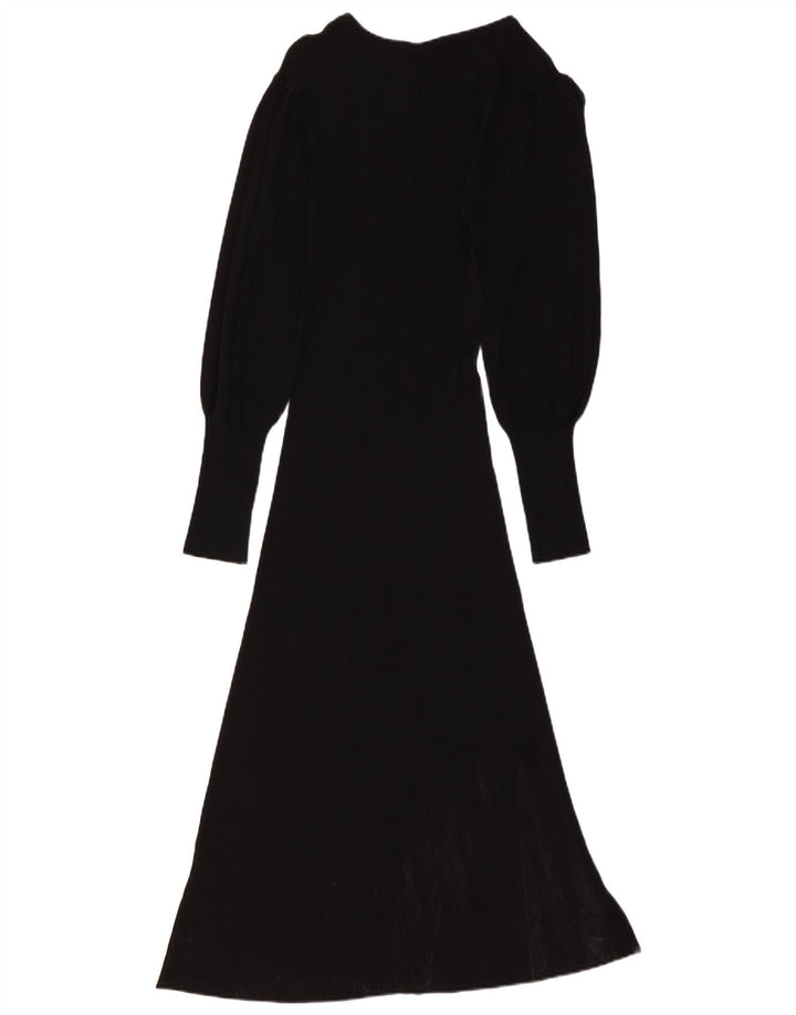 ZARA Γυναικείο Jumper Φόρεμα UK 6 Small Black Viscose