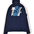 PUMA Boys Graphic Tracksuit Top Jacket 13-14 Years XL Navy Blue Polyester | Vintage Puma | Thrift | Second-Hand Puma | Used Clothing | Messina Hembry 