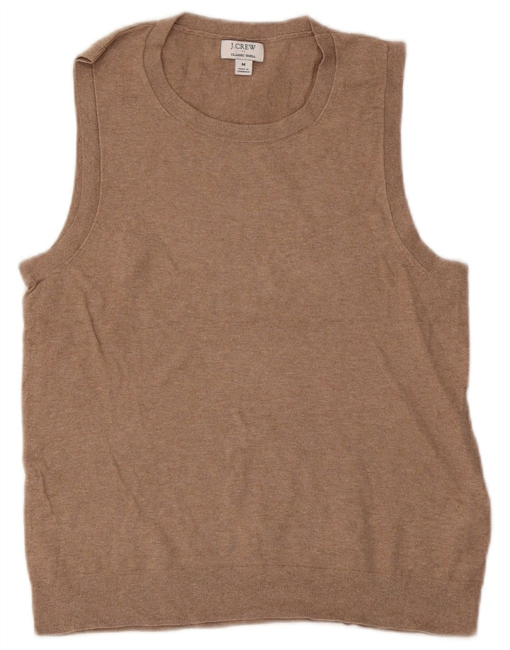 J. Crew Γυναικείο Κλασικό Γιλέκο Tank Top UK 12 μεσαίο μπεζ βαμβακερό