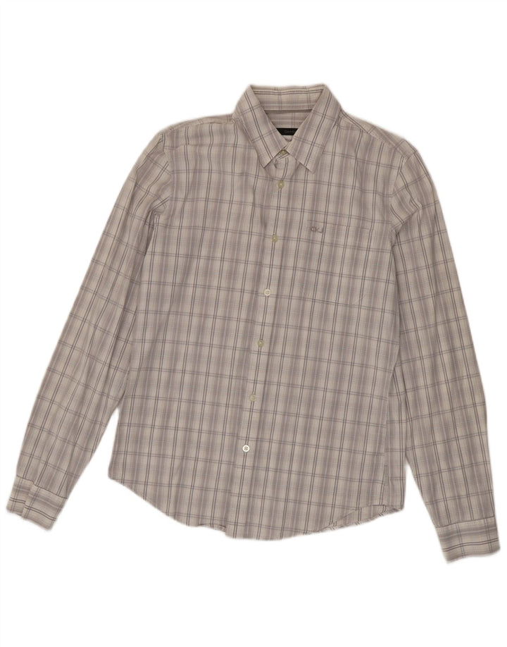 Ανδρικό πουκάμισο Calvin Klein Jeans Medium Grey Check Cotton