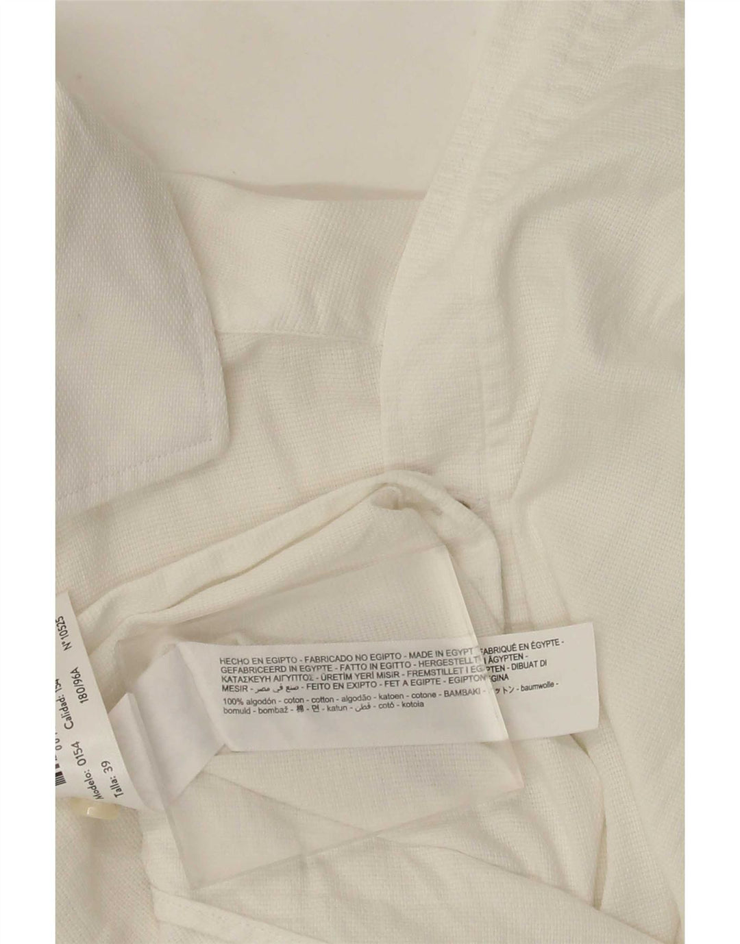 Ανδρικό πουκάμισο Massimo Dutti Μέγεθος 39 Μεσαίο Λευκό Βαμβακερό