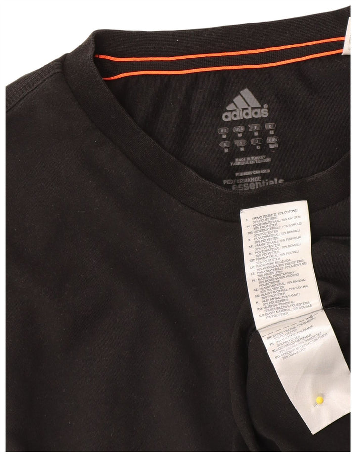 Ανδρικό γραφικό T-Shirt Adidas Top Μεσαίο μαύρο βαμβακερό