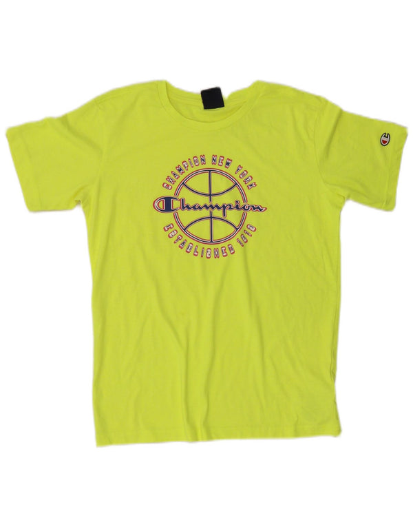 Champion Boys Graphic T-Shirt Top 13-14 ετών XL Πράσινο βαμβακερό