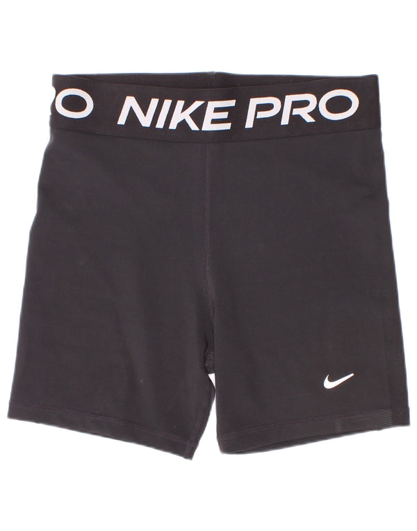 Nike Girls Dri Fit Graphic Sport Shorts 13-14 Years XL Black
