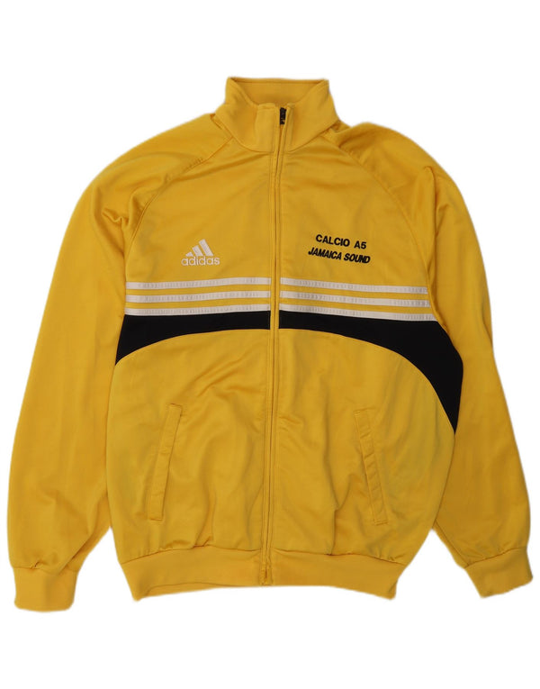 Adidas Ανδρική φόρμα φόρμας με γραφικά τοπ μπουφάν UK 44/46 Large Yellow Colourblock