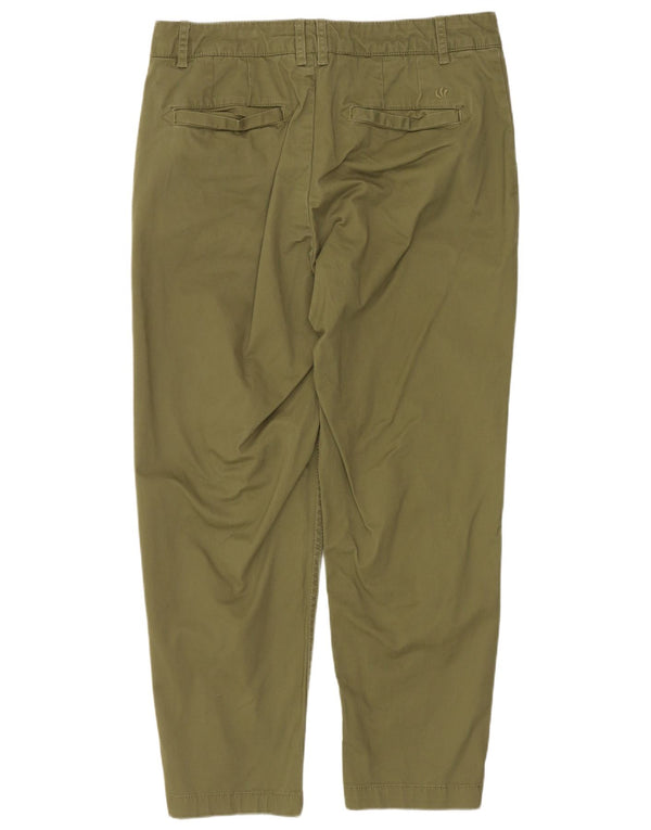 Fat Face Γυναικείο κωνικό παντελόνι Chino UK 10 Small W30 L25 πράσινο βαμβακερό
