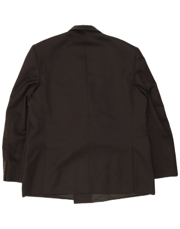 Angelico Ανδρικό Μπουφάν Blazer Διπλό στήθος IT 58 4XL Μαύρο Μάλλινο