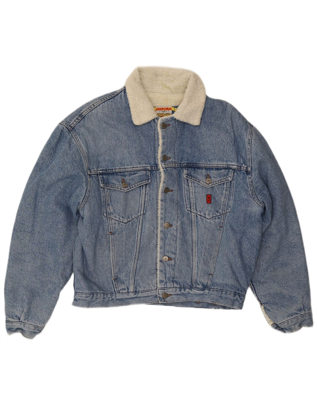 Uniform Ανδρικό Sherpa Loose Fit Τζιν μπουφάν UK 38 Medium Blue