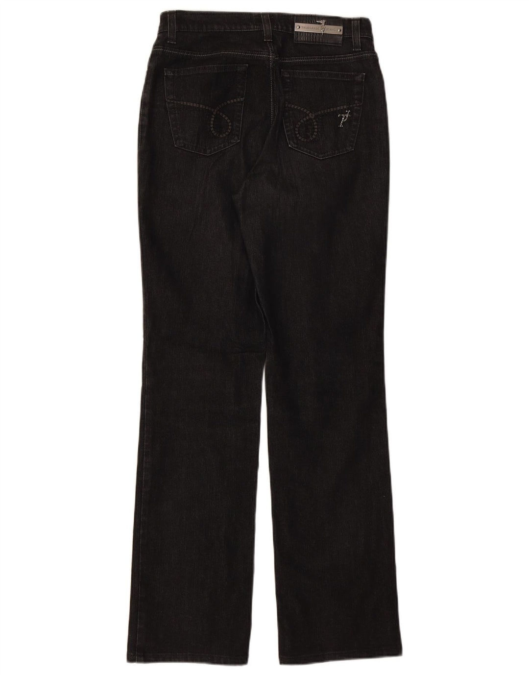 Trussardi Γυναικείο Τζιν μποτάκι W28 L31 Μαύρο βαμβακερό