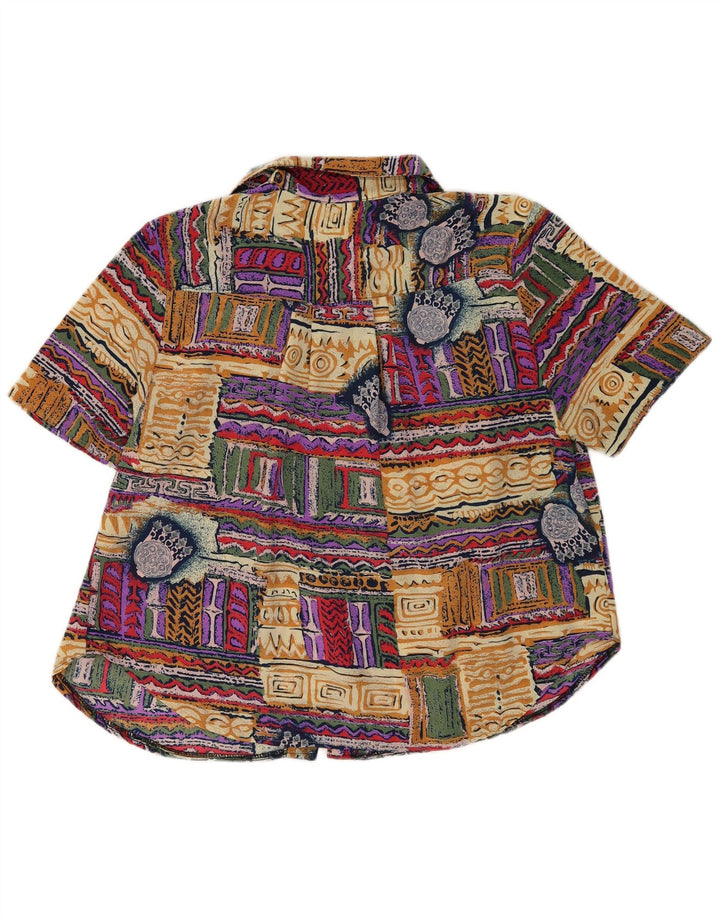 Vintage Γυναικείο πουκάμισο Abstract Pattern Μπλούζα UK 20 2XL Πολύχρωμο