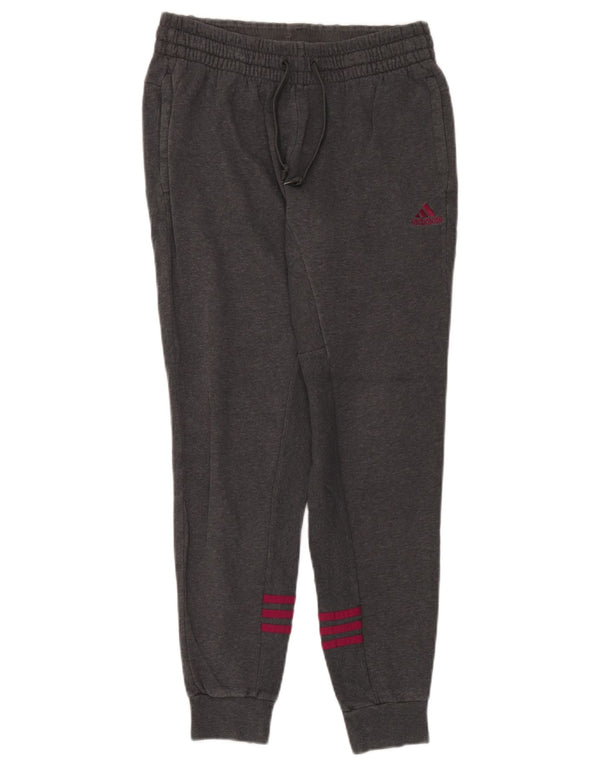 Γυναικεία αθλητική φόρμα Adidas Παντελόνι Joggers UK 8/10 Μικρό γκρι βαμβακερό
