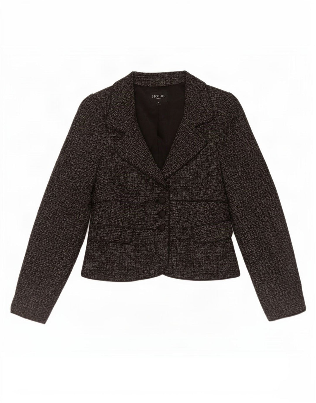 Hobbs Γυναικείο σακάκι με 3 κουμπιά UK 8 Small Grey Polyester
