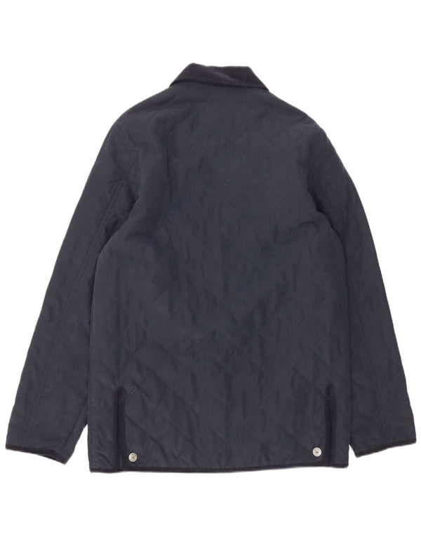 C&A Mens Canda Quilted Jacket IT 50 Large Navy Blue Polyester