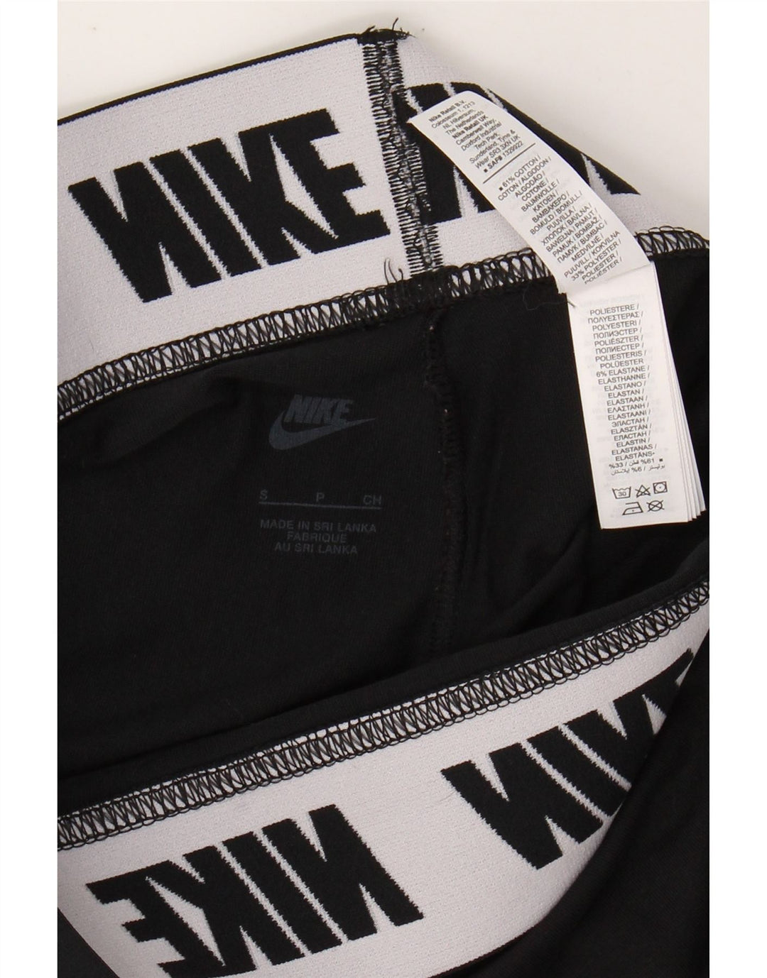 Γυναικεία γραφικά κολάν NIKE UK 8 Small Black Cotton