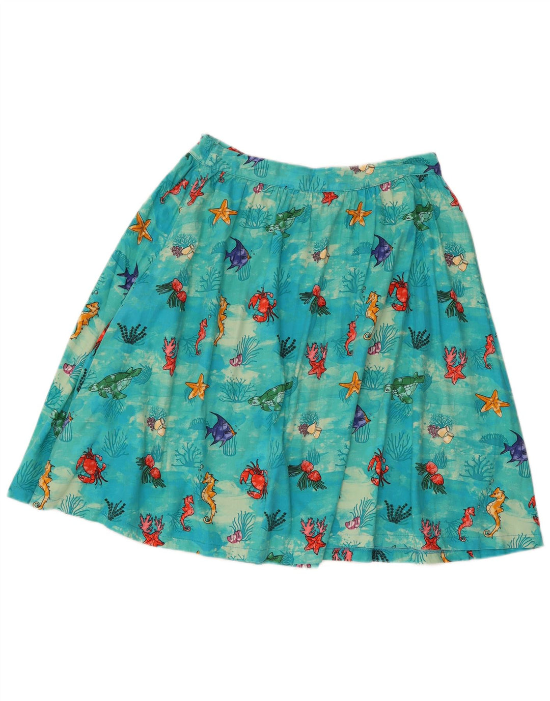 Lindy bop Γυναικεία φούστα με αφηρημένο σχέδιο UK 12 Medium W30 Μπλε βαμβακερή