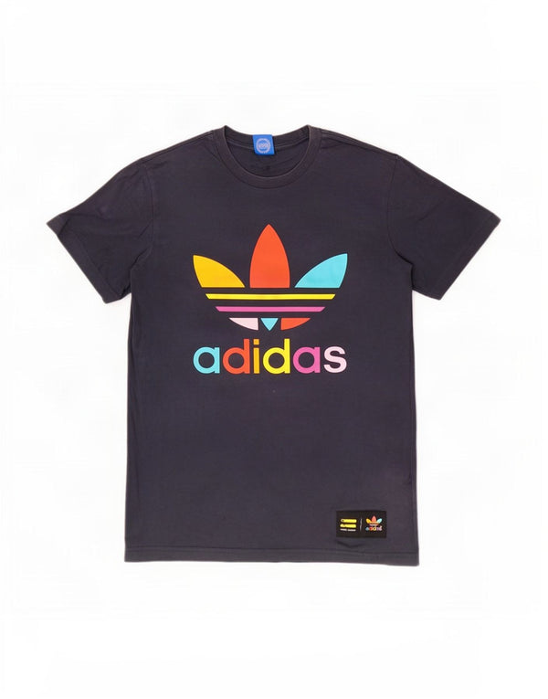 Adidas Γυναικείο T-Shirt Top UK 12 Medium Navy Blue από βαμβάκι