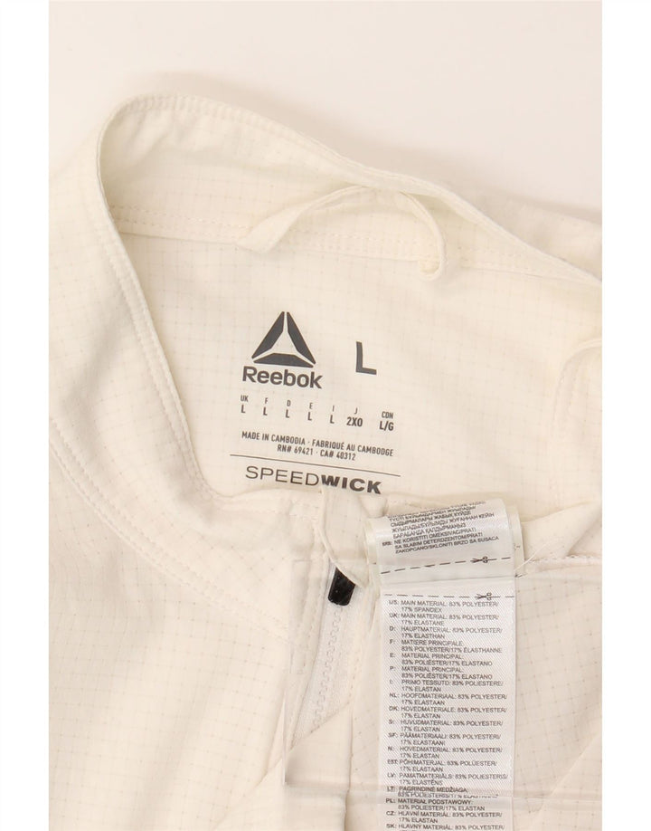 Ανδρική αθλητική φόρμα REEBOK Top Jacket μεγάλο λευκό καρό πολυεστέρα