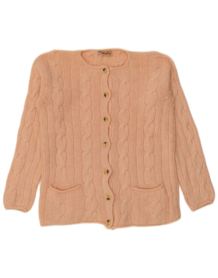 Vintage γυναικεία ζακέτα πουλόβερ UK 14 Medium Pink