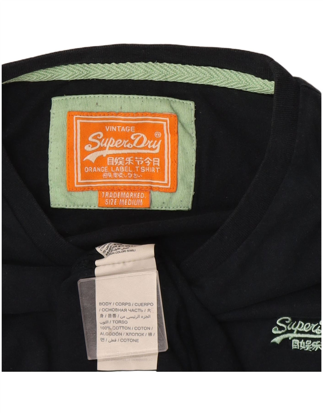 Ανδρικό T-Shirt Superdry Τοπ μεσαίου μπλε βαμβακερό