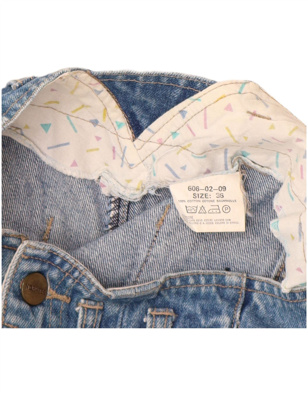 VINTAGE Γυναικείο Ψηλόμεσο Τζιν EU 36 Small W26 L29 Μπλε βαμβακερό