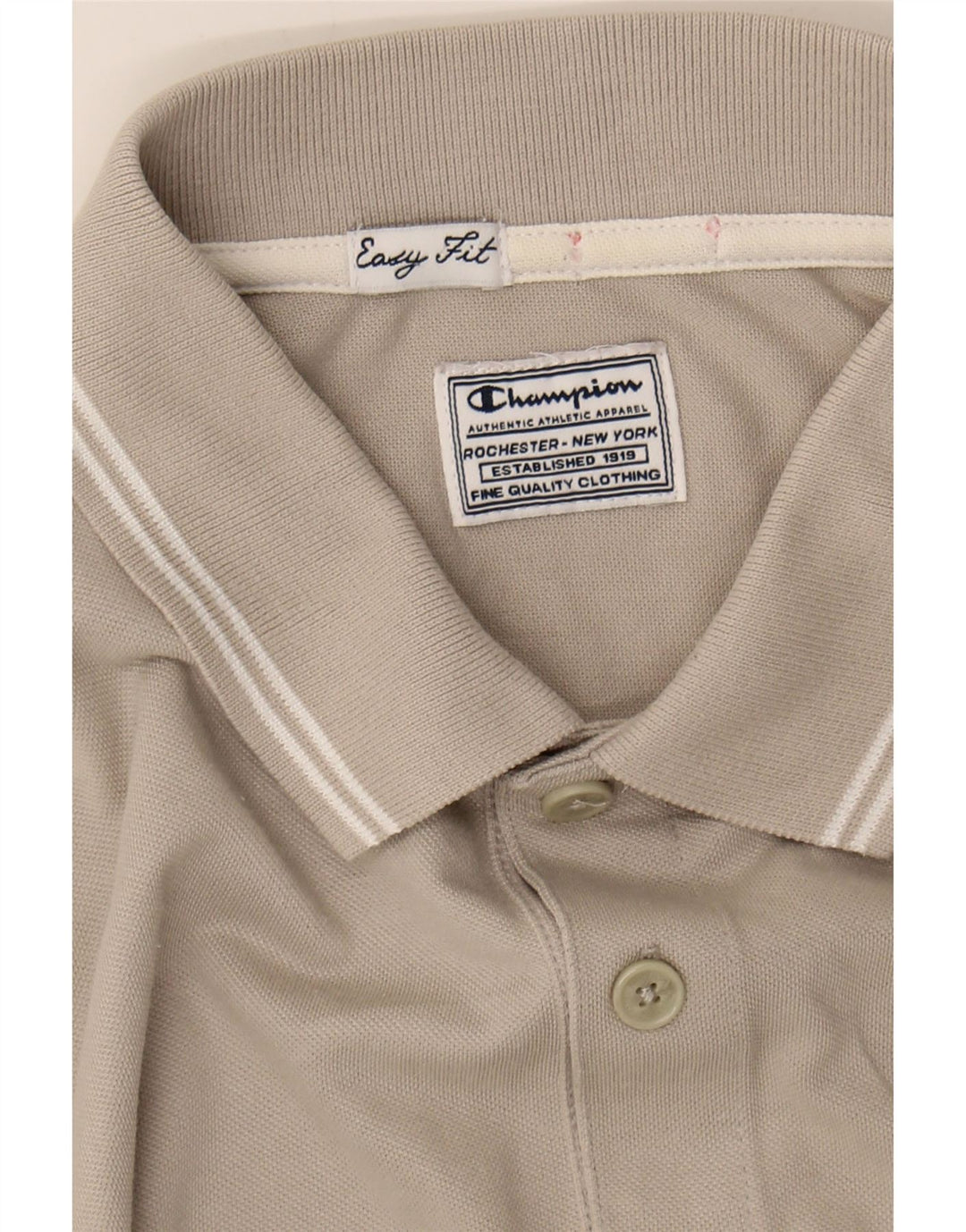 CHAMPION Mens Easy Fit Polo Shirt Medium Grey Cotton Vintage Champion and Second-Hand Champion from Messina Hembry 