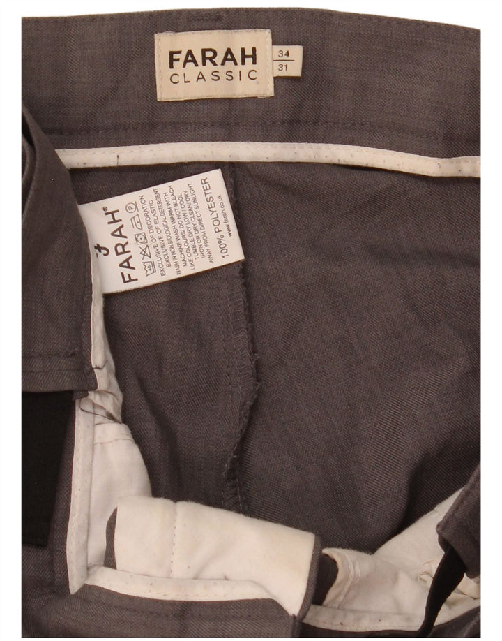 Farah Ανδρικό παντελόνι Chino Regular W34 L31 Grey Polyester