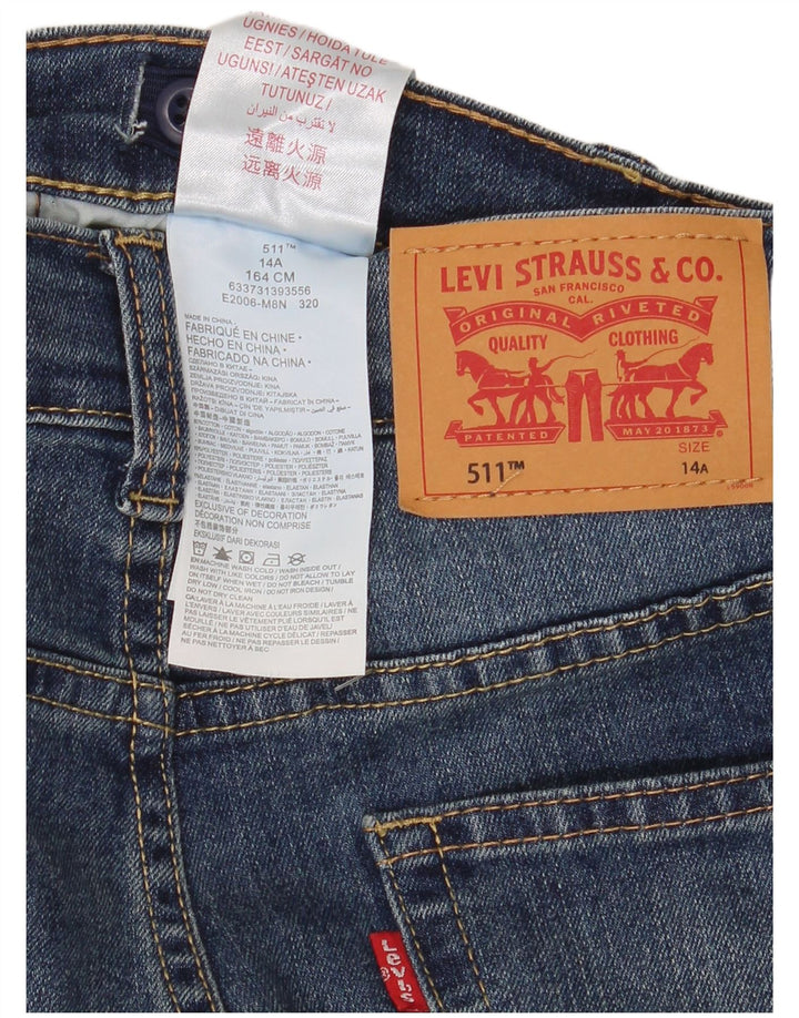 Levi's Boys 511 Slim Jeans 13-14 ετών W28 L30 Μπλε βαμβακερό