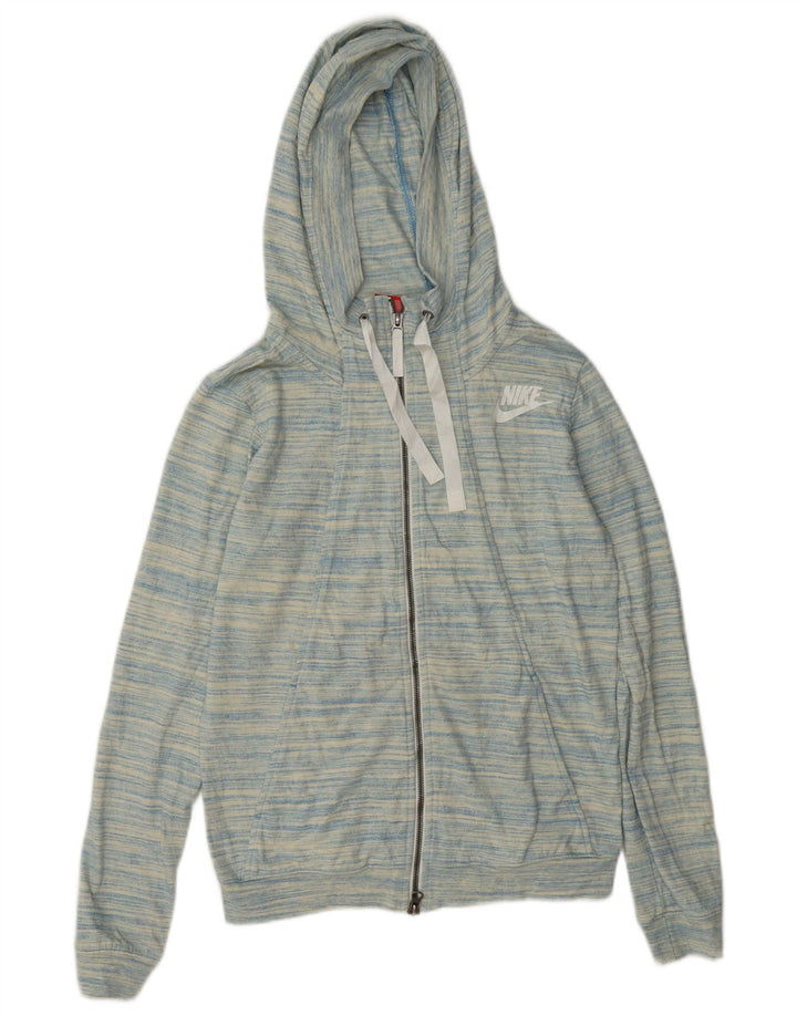 Γυναικείο πουλόβερ Nike με φερμουάρ UK 10 Small Blue Flecked Polyester