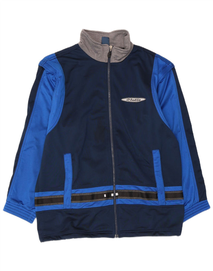 Ανδρική αθλητική φόρμα Lotto Top Jacket Large Navy Blue Colourblock Polyester