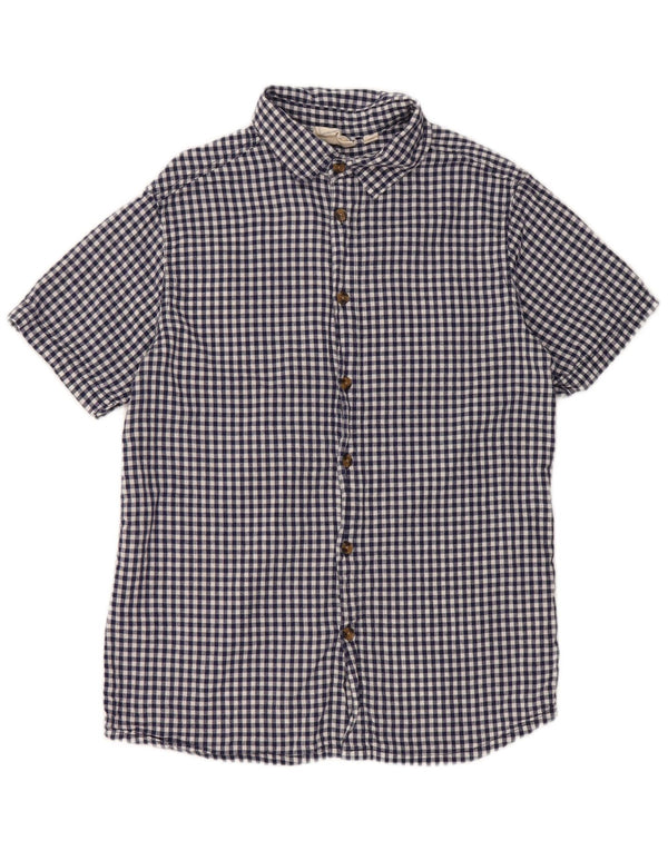 Ανδρικό κοντομάνικο πουκάμισο Mountain Warehouse XS Blue Gingham Cotton