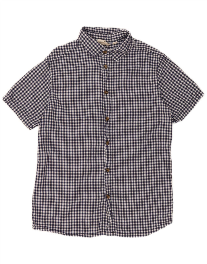 Ανδρικό κοντομάνικο πουκάμισο Mountain Warehouse XS Blue Gingham Cotton