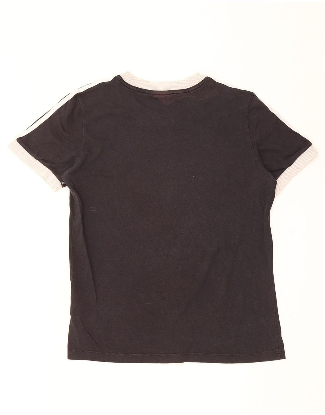 Γυναικείο T-Shirt ADIDAS Top UK 12 μεσαίο μαύρο βαμβακερό