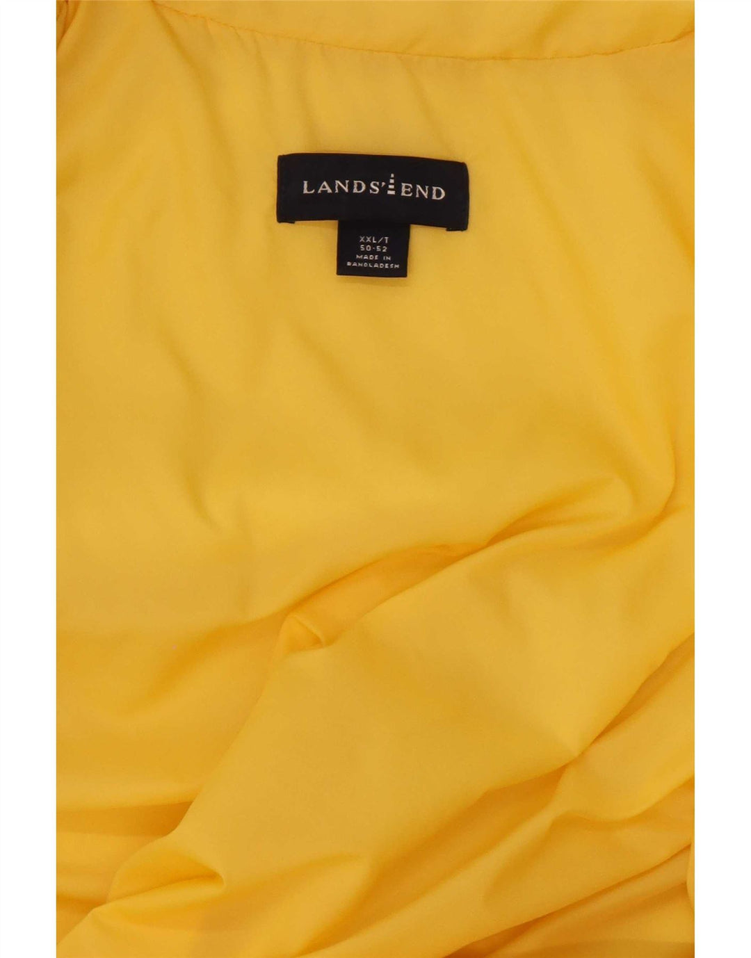 Lands End Mens Liner Jacket IT 50/52 2XL Yellow Nylon