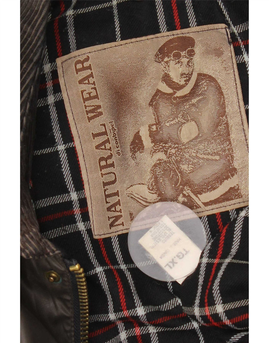 Conbipel Ανδρικό κερωμένο βαμβακερό μπουφάν UK 42 XL Khaki Polyester