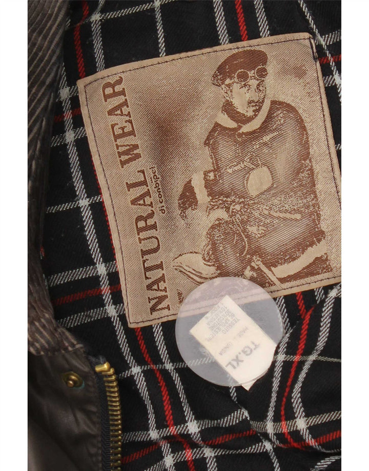 Conbipel Ανδρικό κερωμένο βαμβακερό μπουφάν UK 42 XL Khaki Polyester
